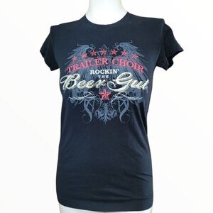 "Trailer Choir Rockin the Beer Gut" Blk Tee Small